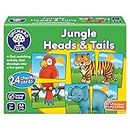 Orchard Toys Jungle Heads and Tails, Fun Engaging Matching and Memory Board Game, Party Gift, Teacher Tested Activity Puzzle for Kids 18 Months to 3 Years