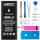 [3800mAh] Battery for iPhone 6, JUBOTY New Upgraded Li-Polymer High Capacity 0 Cycle Battery Replacement for iPhone 6 Model A1549 A1586 A1589 with Complete Professional Repair Tool Kit