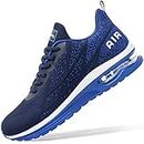 Autper Air Running Tennis Shoes for Men Lightweight Non Slip Sport Gym Walking Shoes Sneakers,Size US 9 Navy