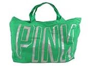 Victoria's Secret LOVE PINK Green Hologram Large Tote GYM Book Bag