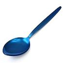 BNAZIND Kunz Spoons Serving Spoon 18/10 Stainless Steel Titanium Shiny Blue Basting Spoon - 9 Inches Plating Spoons - Daily Chef Spoons - quenelle spoon – Cooking Spoons