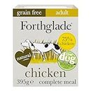 Forthglade Complete Natural Wet Dog Food - Grain Free Chicken with vegetables (18 x 395g) Trays - Adult Dog Food 1 Year+