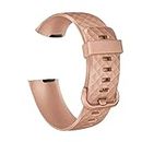 CellFAther Wrist Band For Fitbit Charge 4/3/SE Strap Accessories Wristband For Fitbit Charge 4 Strap Replacement Band For Fitbit Charge 4/3/3 SE (Rose Gold)