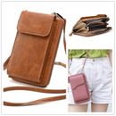 Women/Girl Leather Card Holder Wallet Flip Case Shoulder Bag Purse Phone Cover