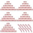 100 Count Cosmetic Containers with Lids 10 Gram Lip Blam Containers Small Refillable Makeup Containers Sample Jars for Beauty Products - Pink
