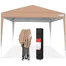 Best Choice Products 10x10ft Pop Up Canopy Outdoor Portable Folding Instant Lightweight Gazebo Shade Tent w/Adjustable Height, Wind Vent, Carrying Bag - Tan
