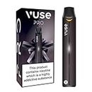 Vuse Pro Vape Kit, Slim Design, Fast Charging, Splash-Resistant, reusable vape, rechargeable vape, refillable vape, compatible with Vuse ePod 2 vape pods (Sold Separately), Black