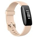 Tobfit Watch Strap Compatible with Inspire 2 (Watch Not Included), Removable Soft Belts for Fitbit Inspire 2 Wristband, Smartwatch Band for Men & Women (Pink Beige)
