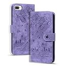 Rosbtib Folio Case for iPhone 8 Plus, Premium PU Leather Wallet Cover with Card Holder Kickstand Compatible with iPhone 6 Plus/7 Plus - Purple