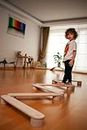 MYLAWOOD Wooden Balance Board for Children, Balance Toys for Kids, Balance Beam for Kids Size - 24 x 3 x 1.4 (Inch) (4 Piece)