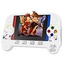 TimeMax Portable Handheld Game Consoles Video Games for Kids and Adults 3.2-inch Screen 500 Preloaded Classic Retro Games Built-in Battery 2-Player Controller TV Connection (White)…
