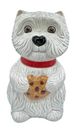 Tarro de galletas Westie Terrier perro escultura original de la artista Tanya único