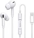 T29P Wired Headphones, Earphones Wired for iPhone HiFi Stereo Sound Noise cancellation, 8pin Headphones With Mic, in ear Earbuds For iPhone 14,14pro,14pro max,13,13pro,12,11,x,8,8plus,7