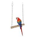 KSK Bird Swing Toy, Bird Parrot Swing Chewing Toys, Large Natural Wooden Parrots Swing Stand Toys for African Greys, Macaw,Umbrella Cockatoo Larg & Meddium Size Bird Cage Accessories
