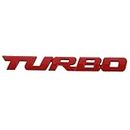 Voniecop Turbo Universal Car Motorcycle Auto 3D Metal Emblem Badge Decal Sticker, Red