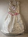 Dream Dazzlers White Sparkly Dress Costume With Hoop 5-6 Princess Fairy Bride 