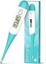 Boncare Thermometer for Adults, Digital Oral Thermometer for Fever with 10 Seconds Fast Reading (Blue Green)