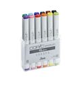 Marcadores de boceto Copic - 12 marcadores de color básicos recargables con tintas Copic