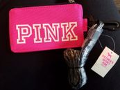 NEW Victoria's Secret Pink Lanyard ID Holder Case Sleeve Pouch School Grey Marl