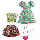 Barbie GRC85 Fashion 2 Pack Includes Watermelon-Print Dress, Multicolor, 22.86 cm*2.54 cm*22.86 cm