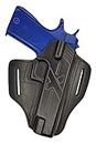 VlaMiTex U23 Pistol Holster Leather Black Fits Colt 1911 Walther/Springfield 1911 / Kimber 1911 / Sig Sauer 1911 Smith and Wesson
