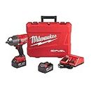 Milwaukee 2767-22 M18 Fuel 18-Volt Cordless High-Torque Impact Wrench, 1/2-In, 2 Lithium-Ion Batteries - Quantity 2
