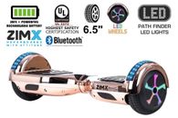 ROSE GOLD CHROME BLUETOOTH HOVERBOARD SEGWAY WITH LED WHEELS UL2272 CERTIFIED