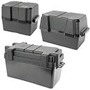 HonuNautic Batteriebox | schwarz | für 120 Ah Batterien für Boot, Schiff oder Yacht
