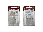 10 Singer Needles 2022 for Overlock Singer 14SH, 14CG and Other Strengths 80/12 and 90/12 ELx705 15x1