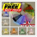 10-100Pcs Organza Gift Bags Wedding Party Favour Xmas Jewellery Candy Pouches