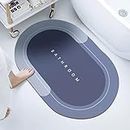 PRIMESKY® Water Absorbing Mat for Bathroom Quick Dry Rubber Backed Anti-Slip/Non Slip Floor Mat for Home, Kitchen (40 x 60 cm)