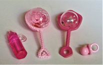 TROLL DOLL ACCESSORIES FOR A BABY GIRL DOLL PINK MINIATURE TOYS NEW IN BAG