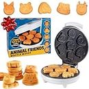 Waffle Wow! Animal Mini Waffle Maker- Make 7 Different Shaped Pancakes for Easter Morning- Includes a Cat Dog Reindeer & More- Electric Nonstick Waffler Iron, Pan Cake Cooker Makes Fun Breakfast