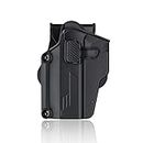 Left Handed Multi-Fit Holster Fits 80+ Pistols, Universal OWB Gun Holster for Glock/1911/Springfield/Sig/Ruger/S&W M&P/Taurus/Beretta/HK/CZ/Walther, 360° Adjustable & Fast Release