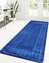 PHP Carpet Runners for Hallways Non Slip Long And Waterproof Gel Backing Hall Runner Non Slip Mat Washable Kitchen Rugs Floor Mats Indoor (Blue - 59, 60 x 220 cm 2 ft x 7 ft 2)
