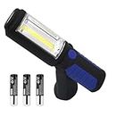 Vagocom LED Magnetic Worklight Flashlight,Battery Powered Inspection Lamp Bright Hand Held Torch Trouble Light for Mechanic Tool,Camping,Grill,BBQ,Emergency,Automotive,Dad Him Gift(Batteries Included)
