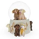 Canine Celebration: Musical Water Snow Globe with Dogs Enjoying a Party