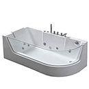 Whirlpool Bathtub Hydrotherapy Hot tub 1 Person 59" Panoramic Glass - Venice