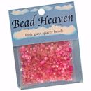 Bead Heaven Pink Glass Spacer Beads Finding Assortment For Jewelry Crafting 