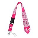 Lanyard for Keys Neck Strap Keychain ID Holder Keyring for Women Phones Bags Keys Detachable Lanyard with Release Buckle, Love Pink-pink, 21