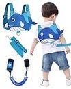 Lehoo Castle Toddler Leash for Walking, Baby Leashes for Toddlers 4-in-1, Kid Harness with Leash, Child Safety Leash Anti Lost Wrist Link (Whale)