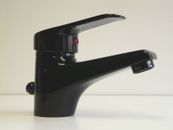 Washbasin faucet black shiny, single lever mixer, faucet, "Tessa" 