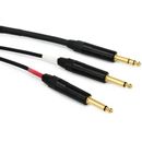 Mogami Gold Insert TS Cable - 1/4-inch TRS Male to Dual 1/4-inch TS Male - 12 foot