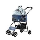 PETKIT Bon Voyage Pet Stroller for Small or Medium Cats Dogs, Dogs Cats Travel Carrier/Car Seat/Stroller with Storage Basket and Cup Holder