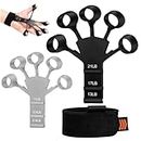 Hand Grip Strength Trainer for Men and Women, Gym and Home Workout Equipment with Rubber Grippers - Finger Gripper - Strengthener for Climbing, Guitar, Forearm, Exerciser For Hand and Wrist Muscles Fitness and Physiotherapy