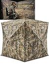 TIDEWE Hunting Blind See Through with Carrying Bag, 2-3 Person Pop Up Ground Blinds 270 Degree, Portable Sturdy Hunting Tent for Deer & Turkey Hunting (Camouflage)