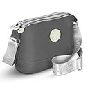 Storite Women's Small Nylon stylish Lightweight Crossbody Shoulder Bag,fashionable & party Sling Bag,Purses with removable Adjustable Strap(Grey,18x26x6)
