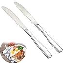 Prostuff.in® Cutlery Stainless Steel Butter And Dinner Knives For Cheese Bread, Jam, Rust Proof High Durable Stylish Dishwasher Safe Sliver Color 2 Pcs