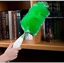 CRENTILA Hand-Held, Sward Go Dust Electric Feather Spin Duster, Green. Electronic Motorised Cleaning Brush Set