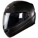 Steelbird SBA-1 7Wings Classic Full Face Helmet with Clear Visor (Black with Clear Visor, Large 600 MM)